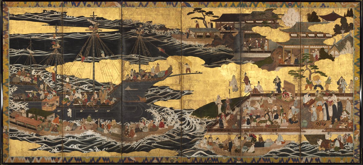 Sydbarbarernes ankomst, ca. 1600. af Unbekannt