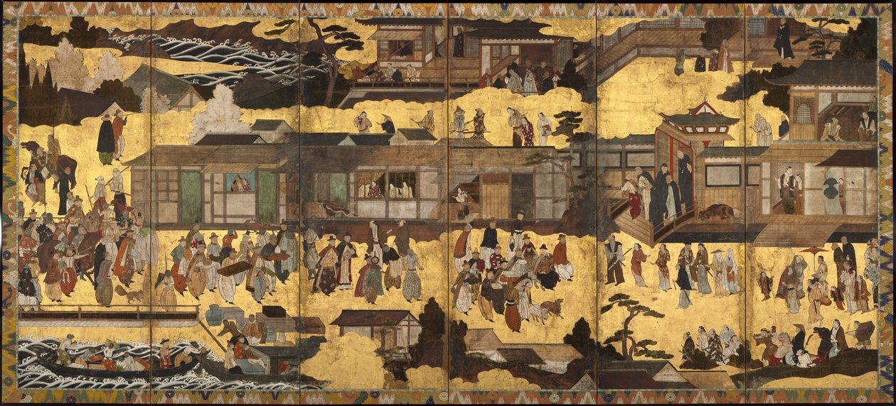 Sydbarbarernes ankomst, ca. 1600. af Unbekannt