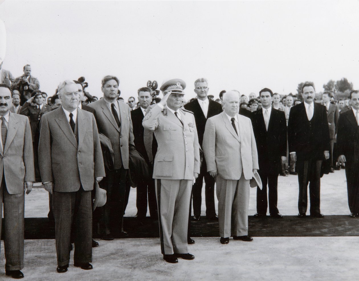 Ankomst af den sovjetiske delegation til Beograd, Jugoslavien, 26. maj 1955. af Unbekannt