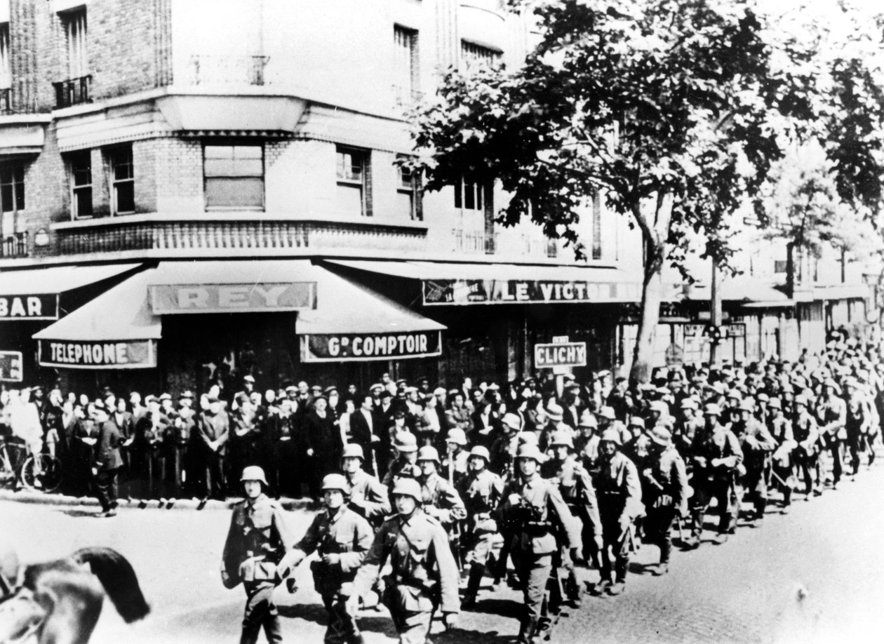 Ankomst af de første tyske tropper til Paris, juni 1940 af Unbekannt