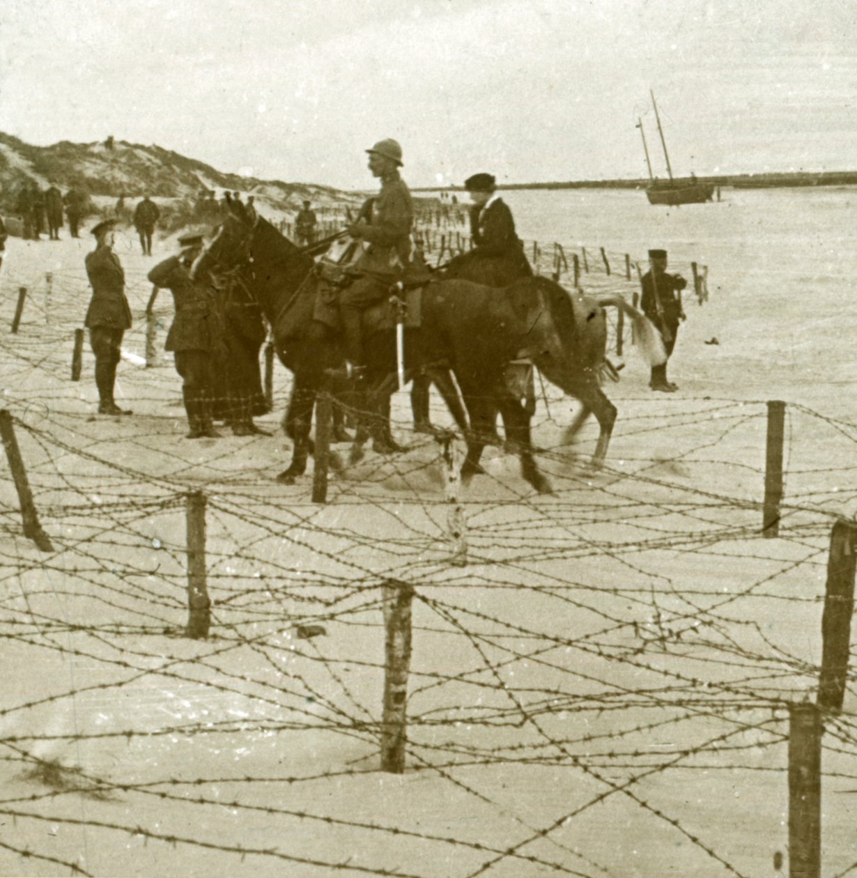 Ankommer til La Panne, Flandern, Belgien, c1914-c1918 af Unbekannt