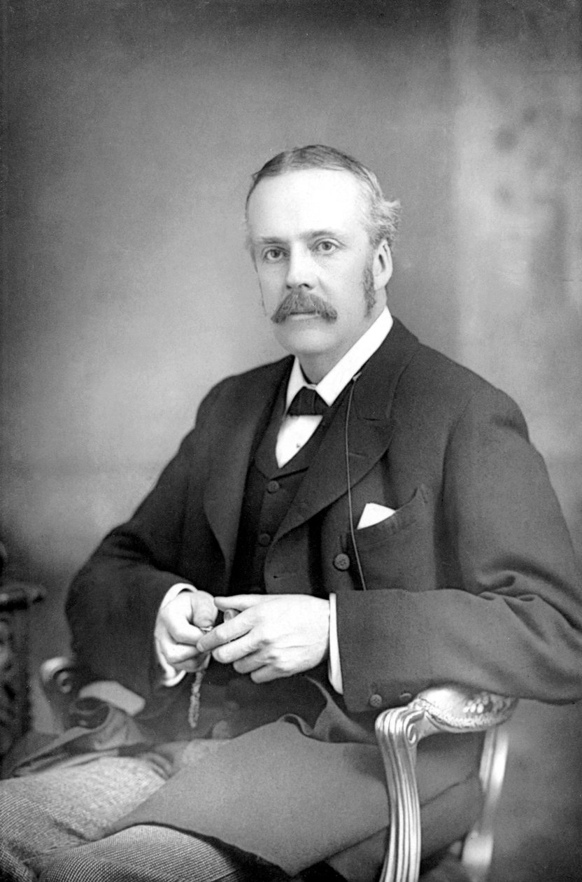 Arthur James Balfour 1848-1930, skotskfødt britisk statsmand og filosof, c1890 af Unbekannt