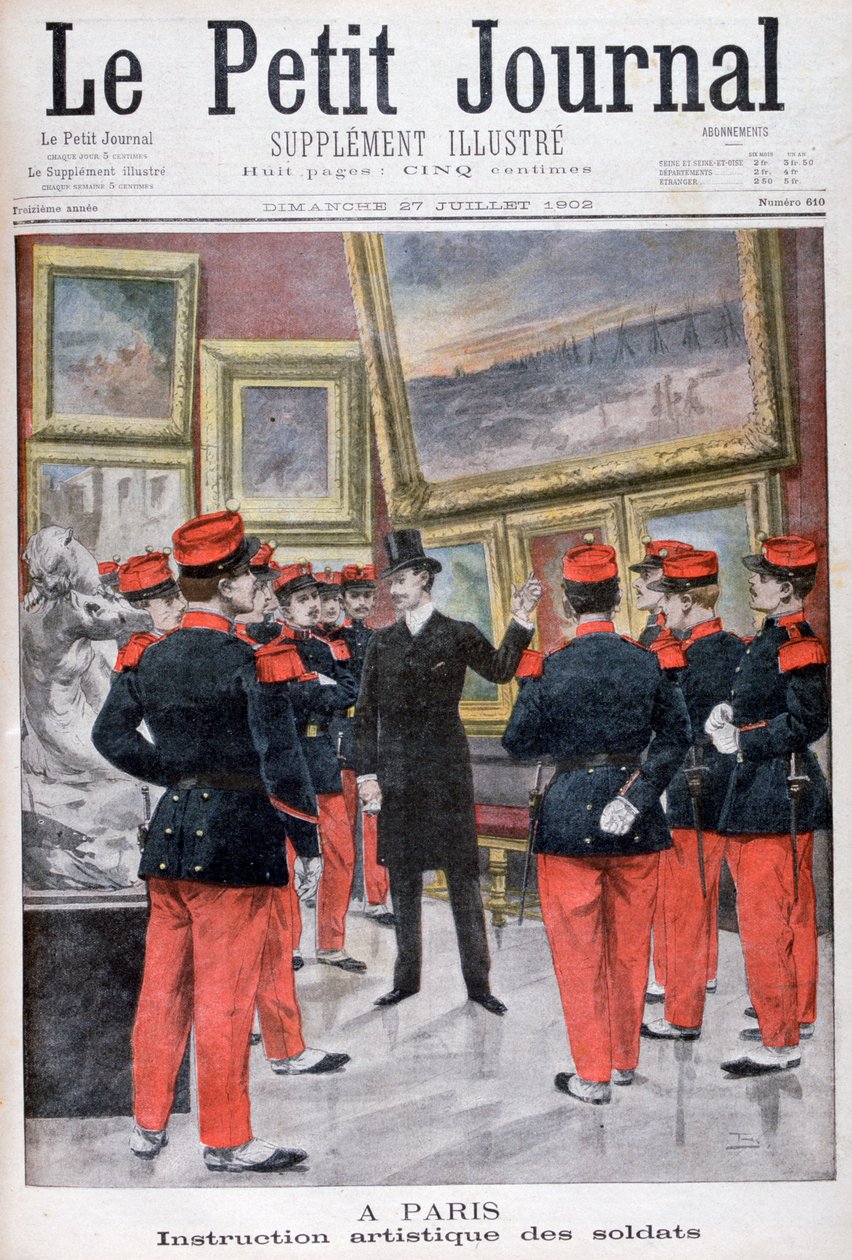 Kunstnerisk undervisning af franske soldater ved Salonen, Paris, 1902 af Unbekannt