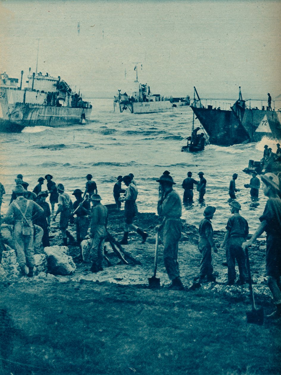 Da solen kom op på invasionsdagen: Med hak og skovl er vejen ryddet, 1943-44 af Unbekannt