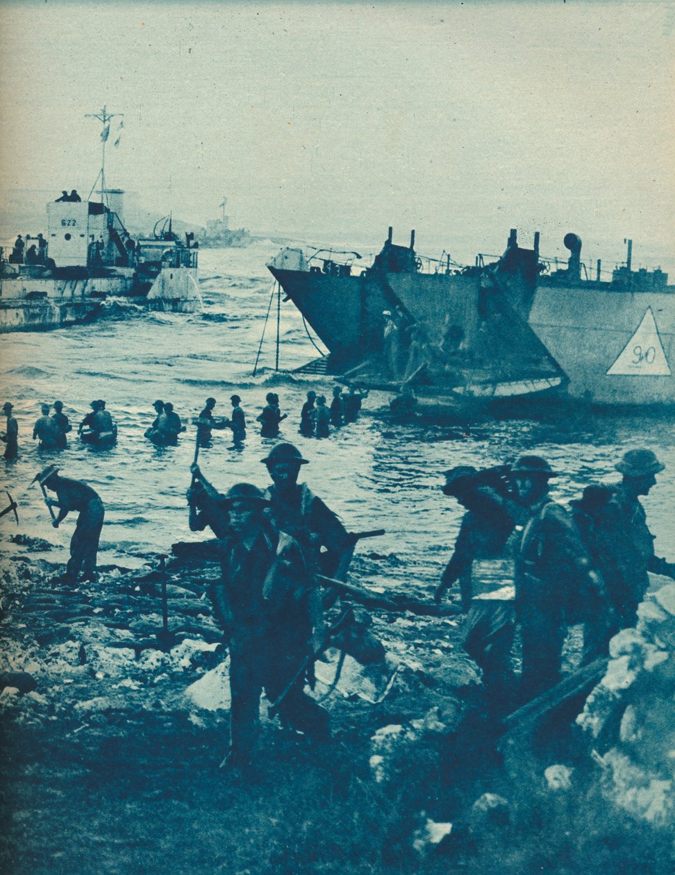 Da solen kom op på invasionsdagen: Med hak og skovl er vejen ryddet, 1943-44 af Unbekannt