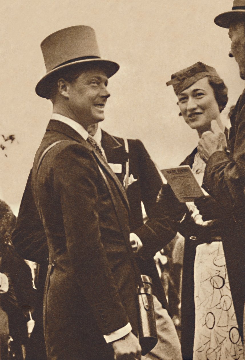 Ascot, juni, 1935 - Kong Edward, dengang prins af Wales, med Mrs. Simpson, 1937 af Unbekannt