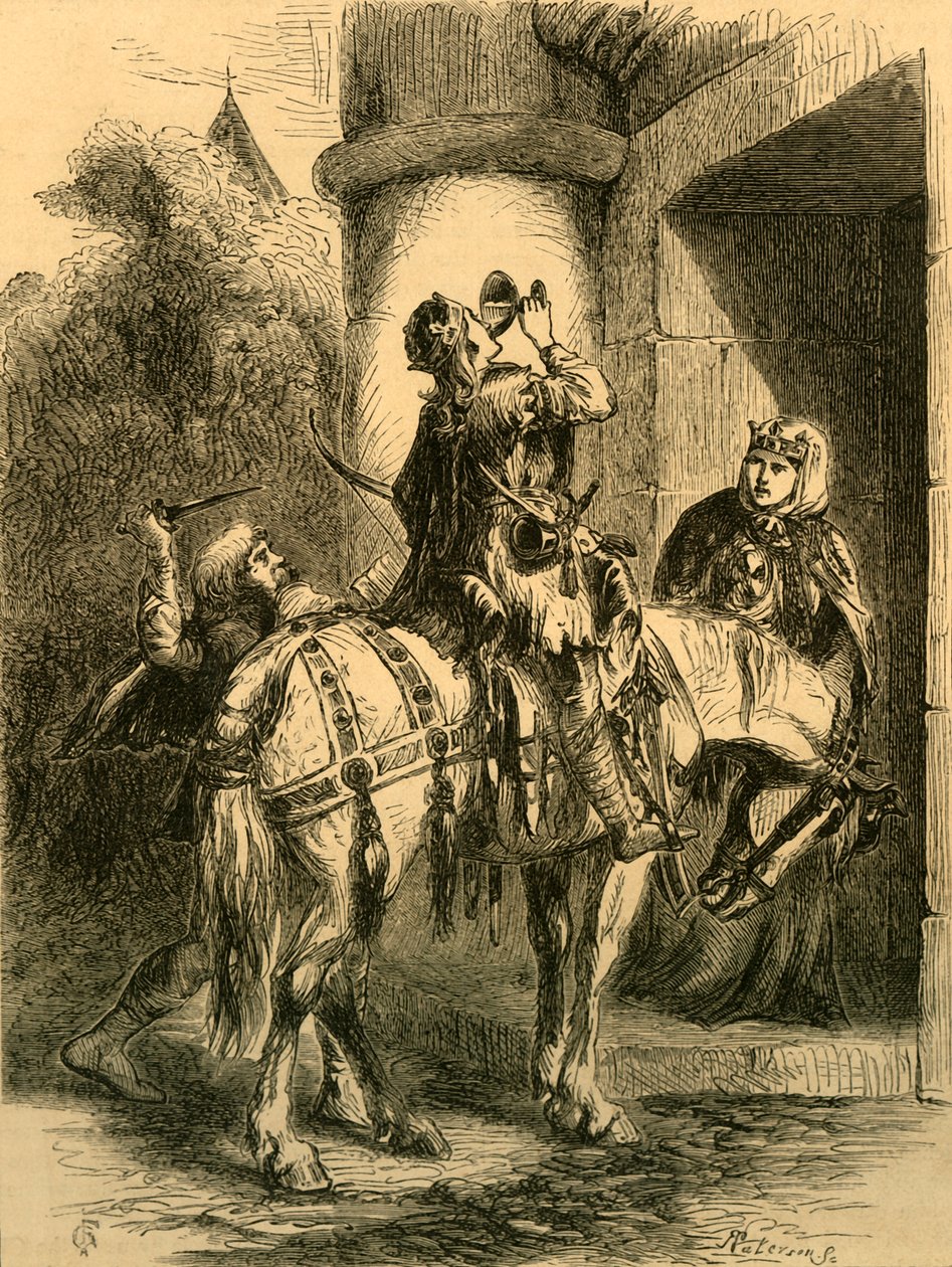 Mordet på Edward Martyren, c1890. af Unbekannt
