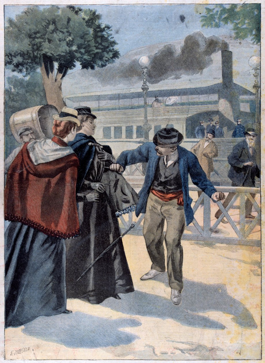 Mordet på Elisabeth af Bayern af Luigi Lucheni, 1898 af Unbekannt