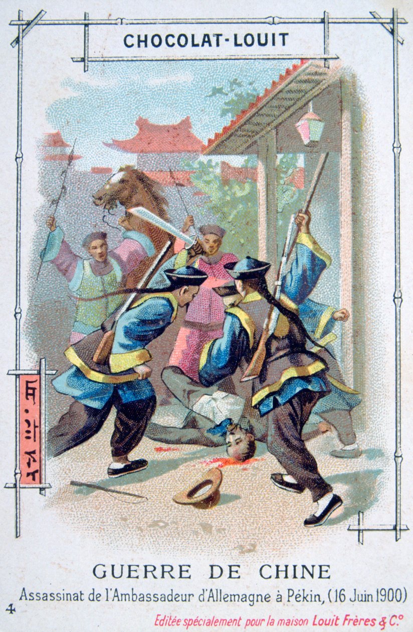 Mordet på den tyske ambassadør i Peking, Boxer Rebellion, Kina, 16. juni 1900 af Unbekannt