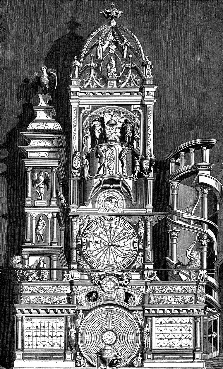 Astronomisk ur fra Strasbourg-katedralen, 1573, 1870 af Unbekannt