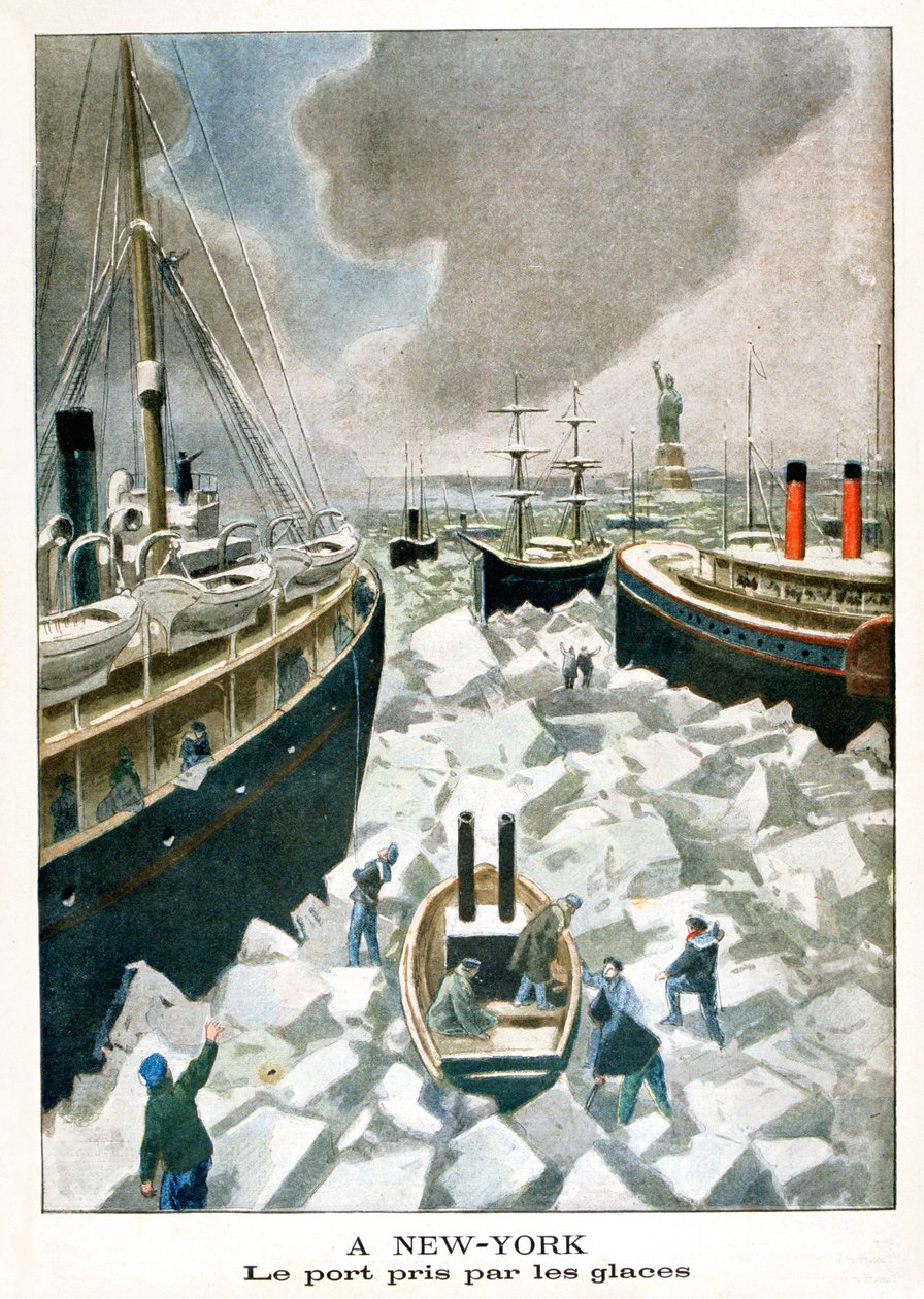 I New York, Havnen taget af isen, 1901 af Unbekannt