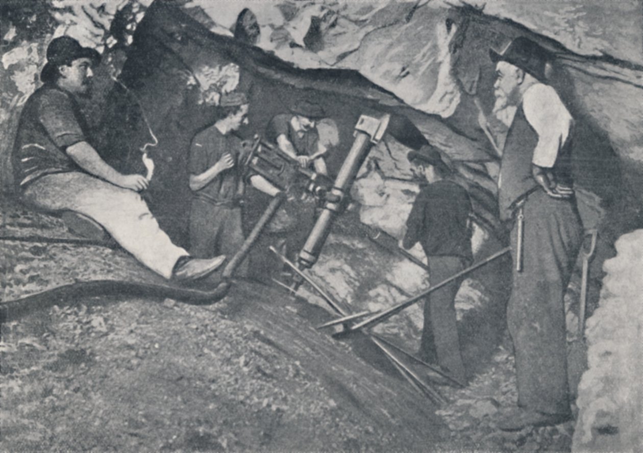 På arbejde i en victoriansk guldmine, 1923. af Unbekannt
