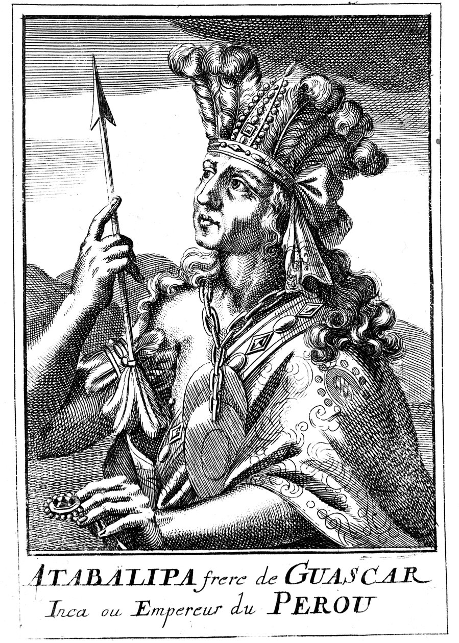 Atahualpa d1553, sidste inkakejser af Peru, 1686 af Unbekannt