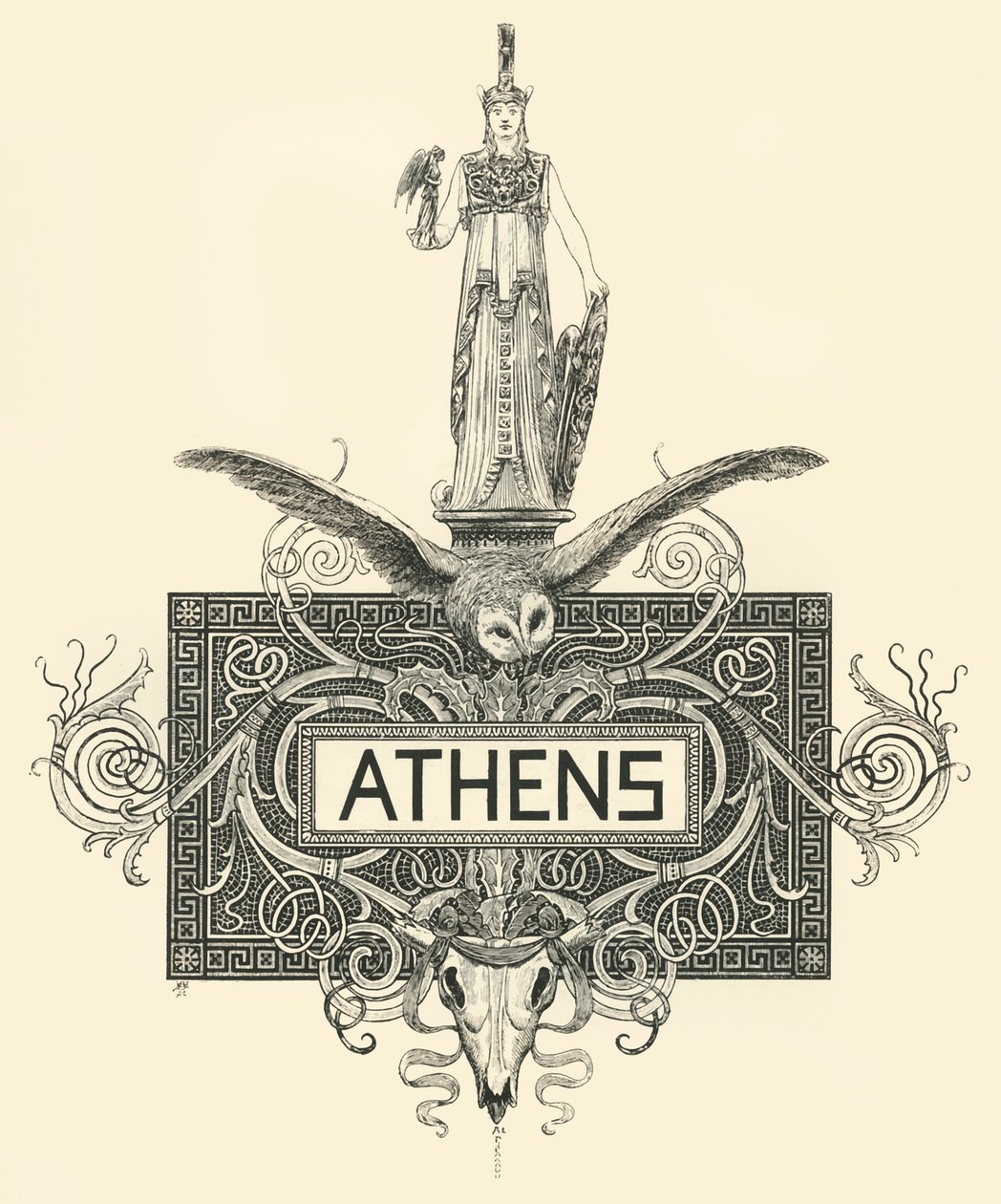 Athen, slutningen af det 19.-begyndelsen af det 20. århundrede. af Unbekannt