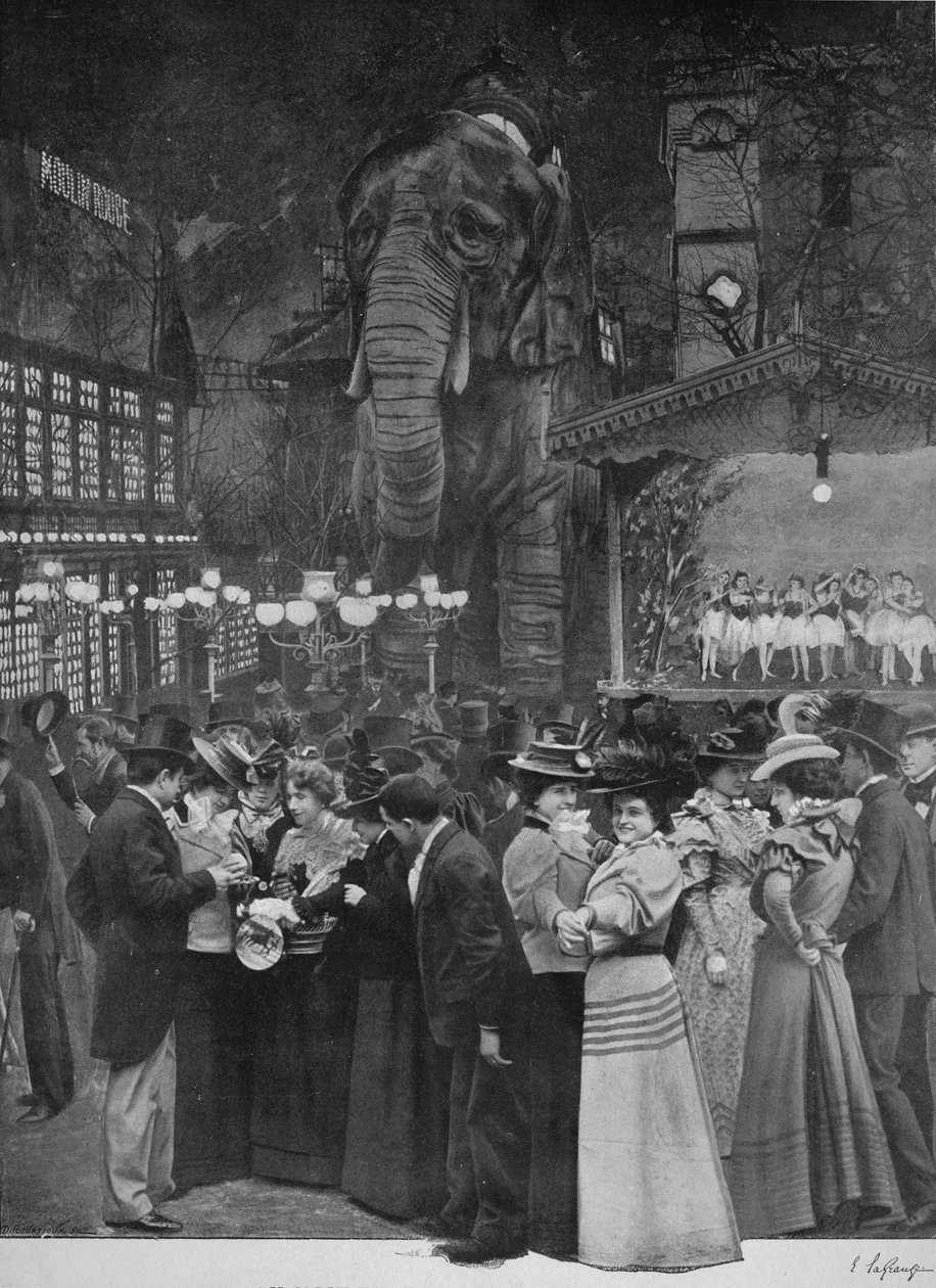 Ved Moulin Rouge - I haven, 1900 af Unbekannt