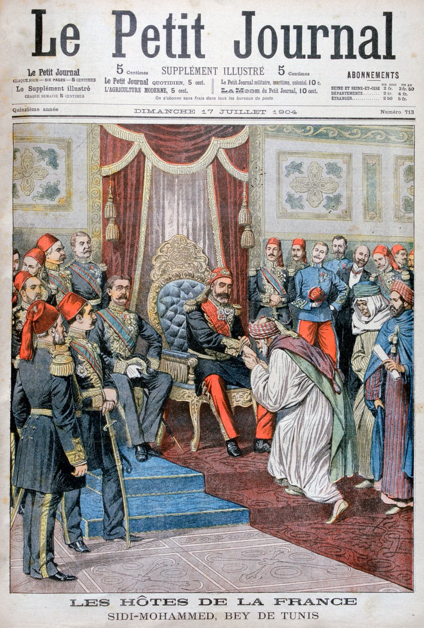 Publikum med Muhammad IV al-Hadi, Bey of Tunis, 1904 af Unbekannt