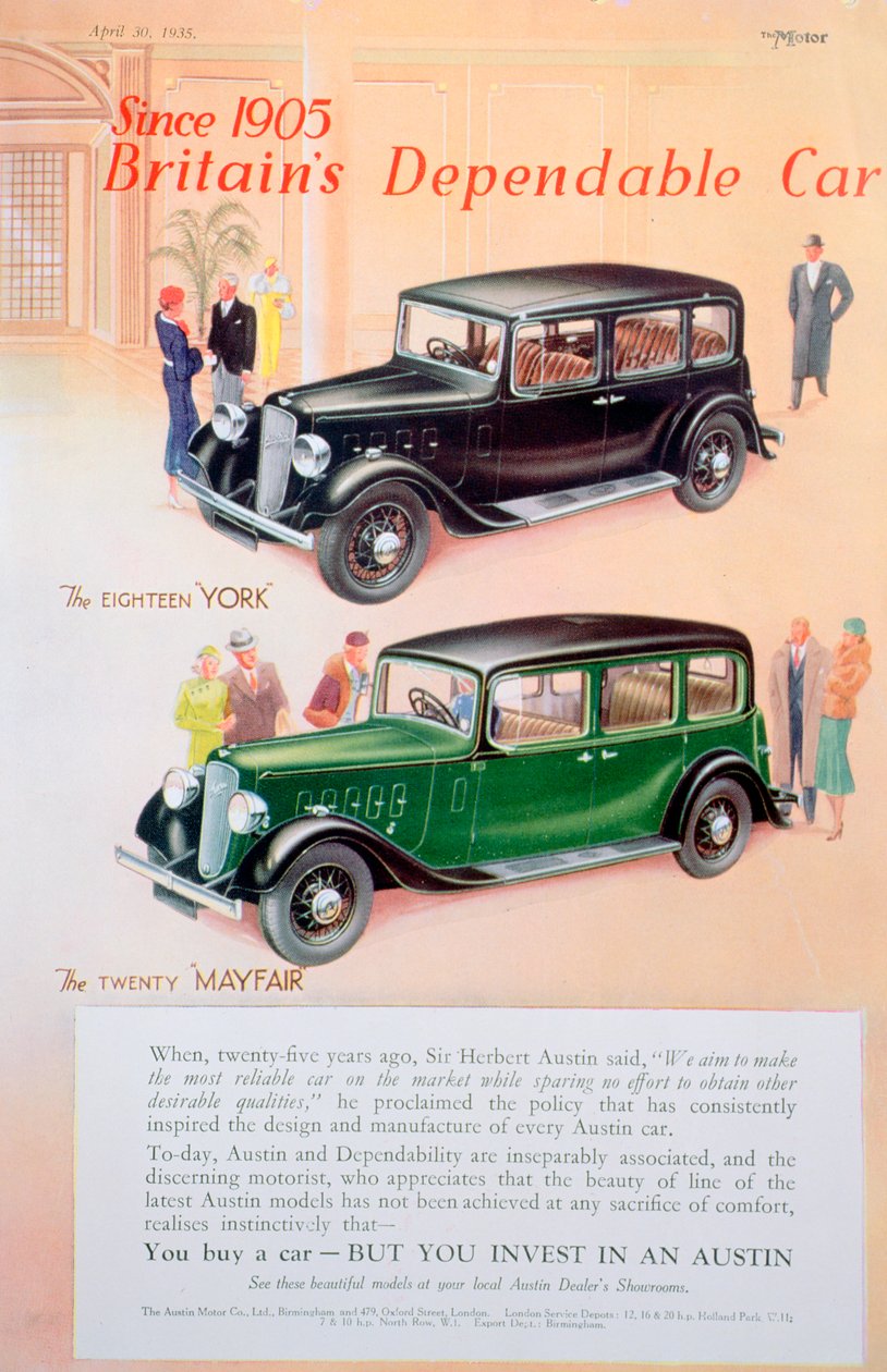 Austin bilannonce, 1935 af Unbekannt