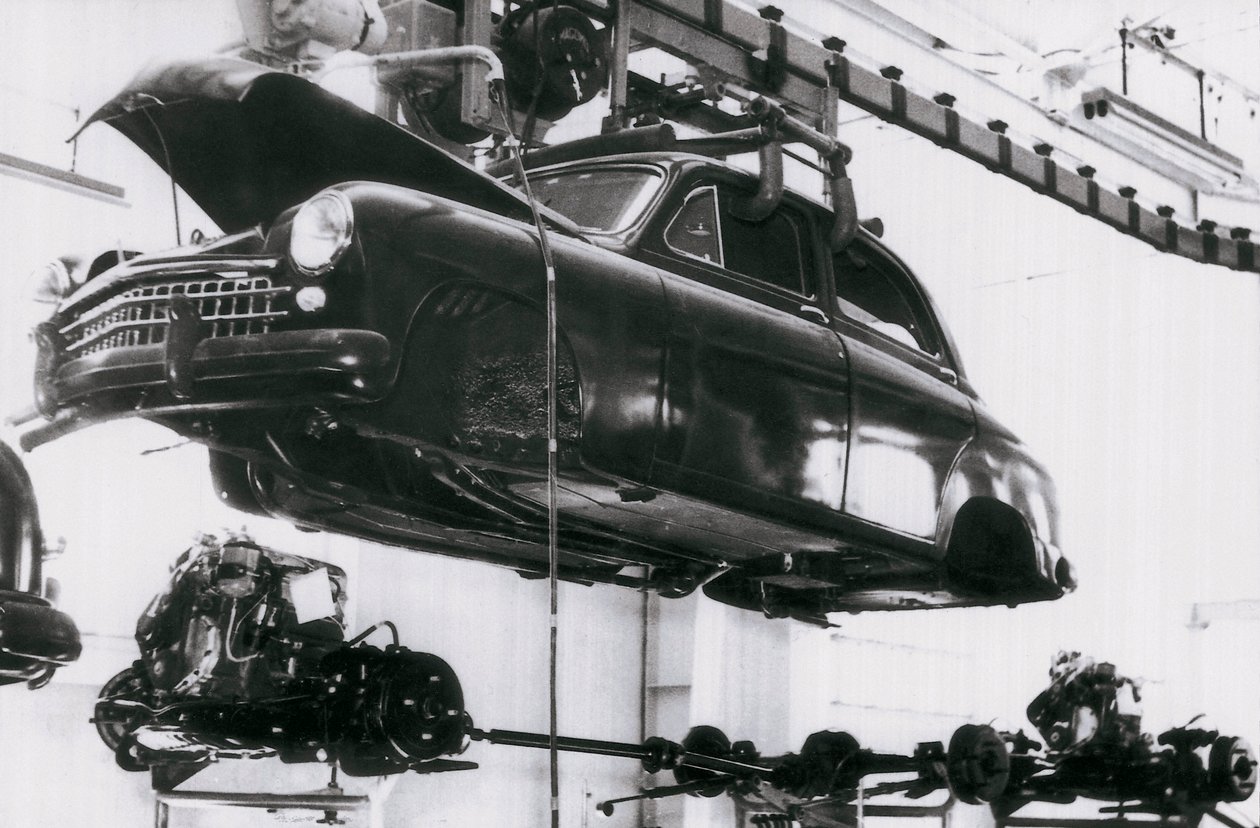 Bilindustrien af det spanske mærke Seat i Barcelona, 02/06/1953 (s/h foto) af Unbekannt