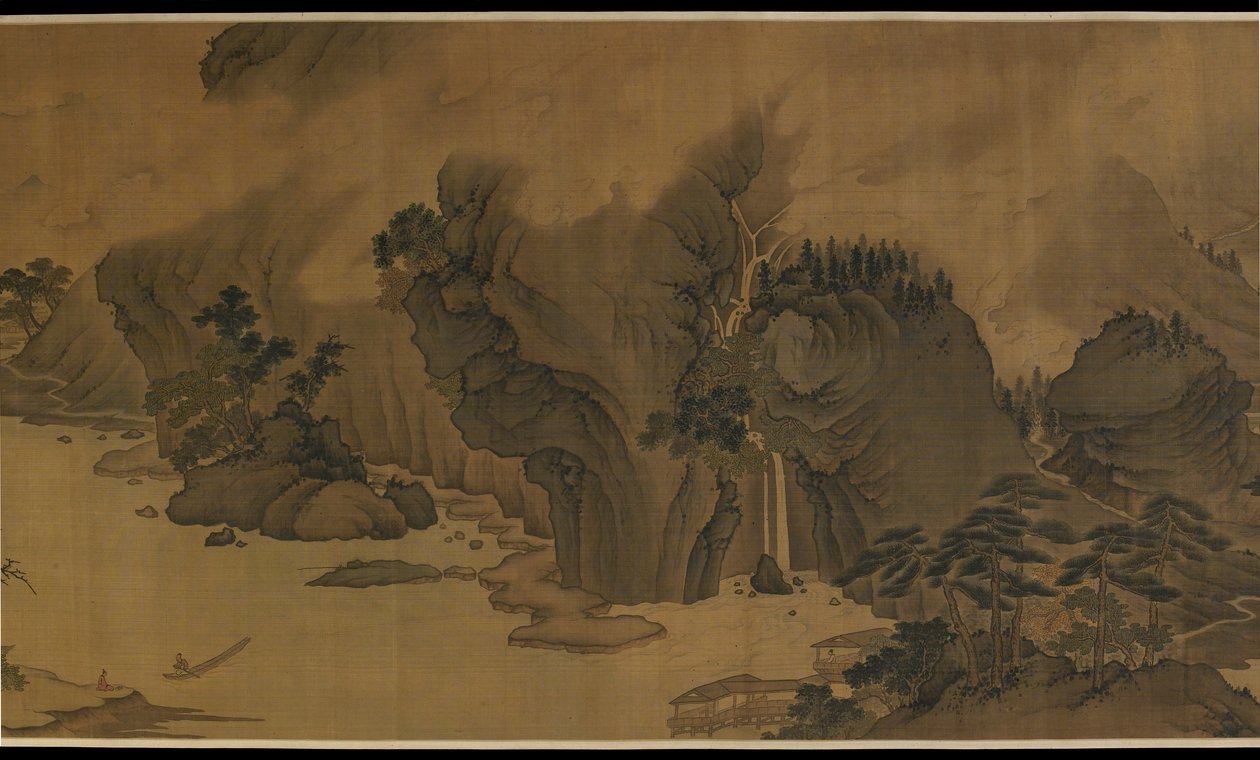 Autumn River in the Rain and Clouds, 1500-tallet. af Unbekannt