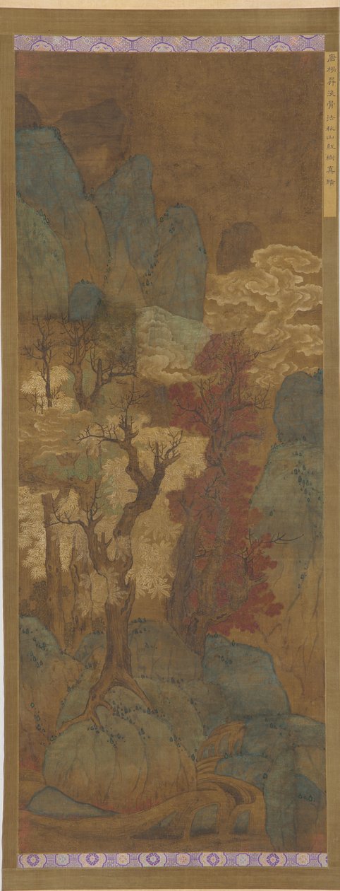 Efterårsløv i en bjergkløft, Ming-dynastiet, 1368-1644. af Unbekannt