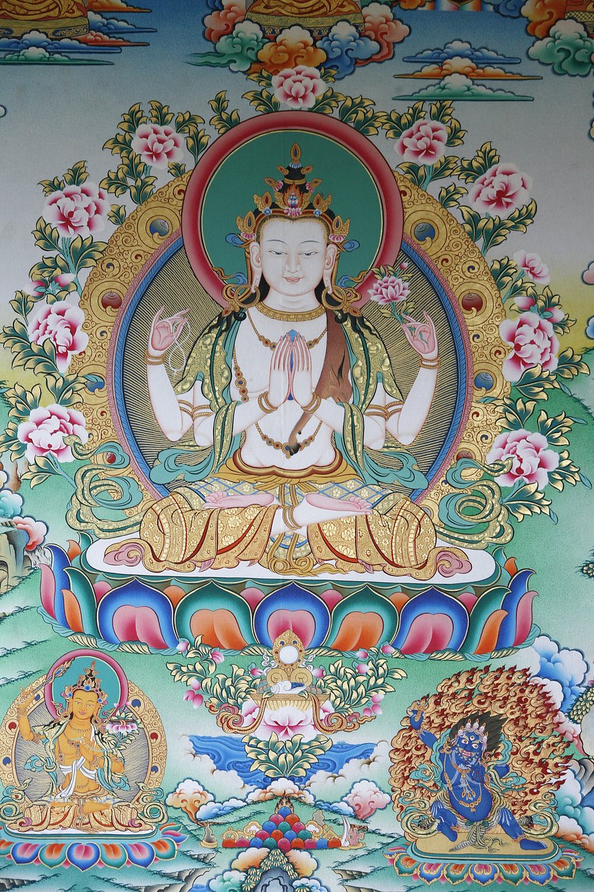 Avalokiteshvara, Buddha of Compassion, Kathmandu, Nepal af Unbekannt