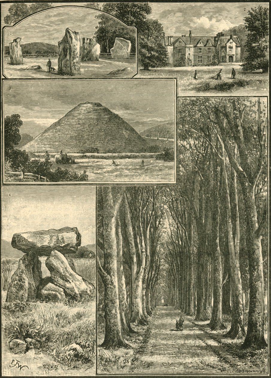 Avebury. Littlecote. Silbury. Devils Den. Grand Avenue., 1898. af Unbekannt