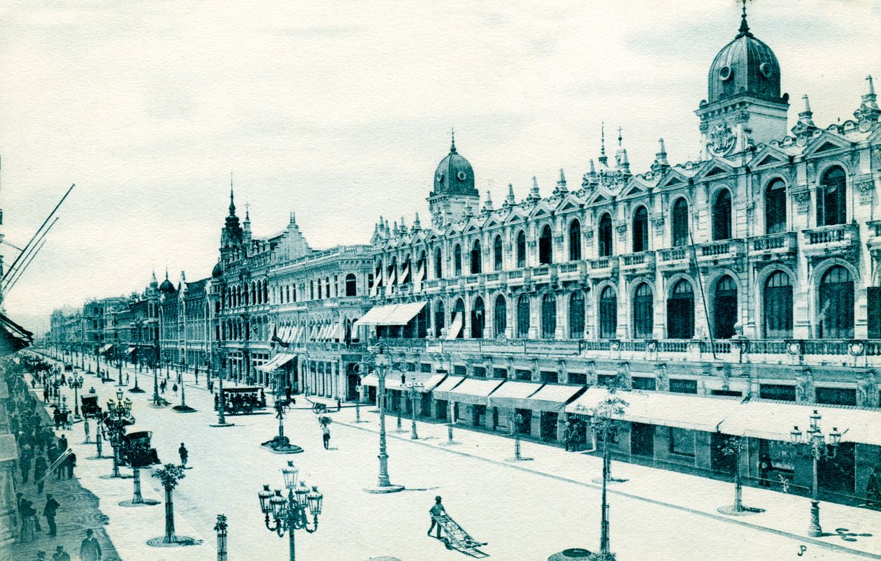 Avenida Central, Rio de Janeiro, Brasilien, omkring 1900-tallet af Unbekannt