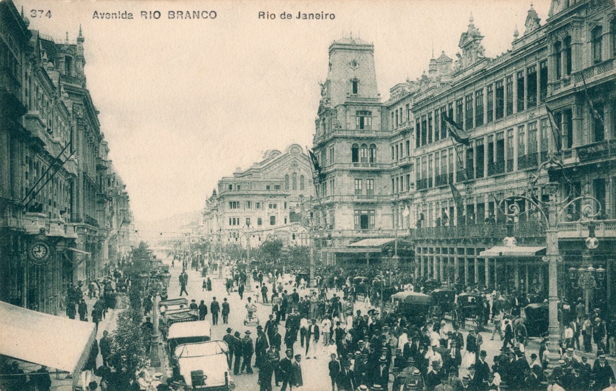 Avenida Rio Branco - Rio de Janeiro, c1910 af Unbekannt
