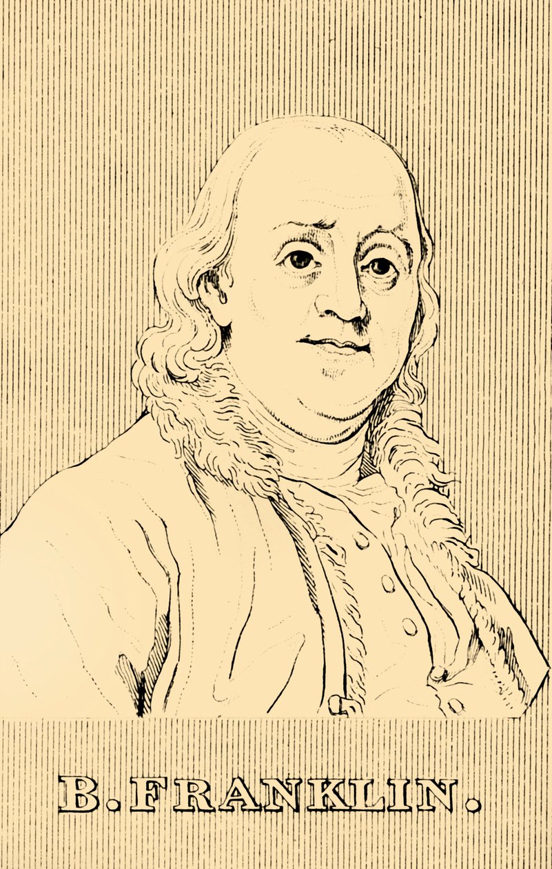 B. Franklin, 1706-1790, 1830. af Unbekannt