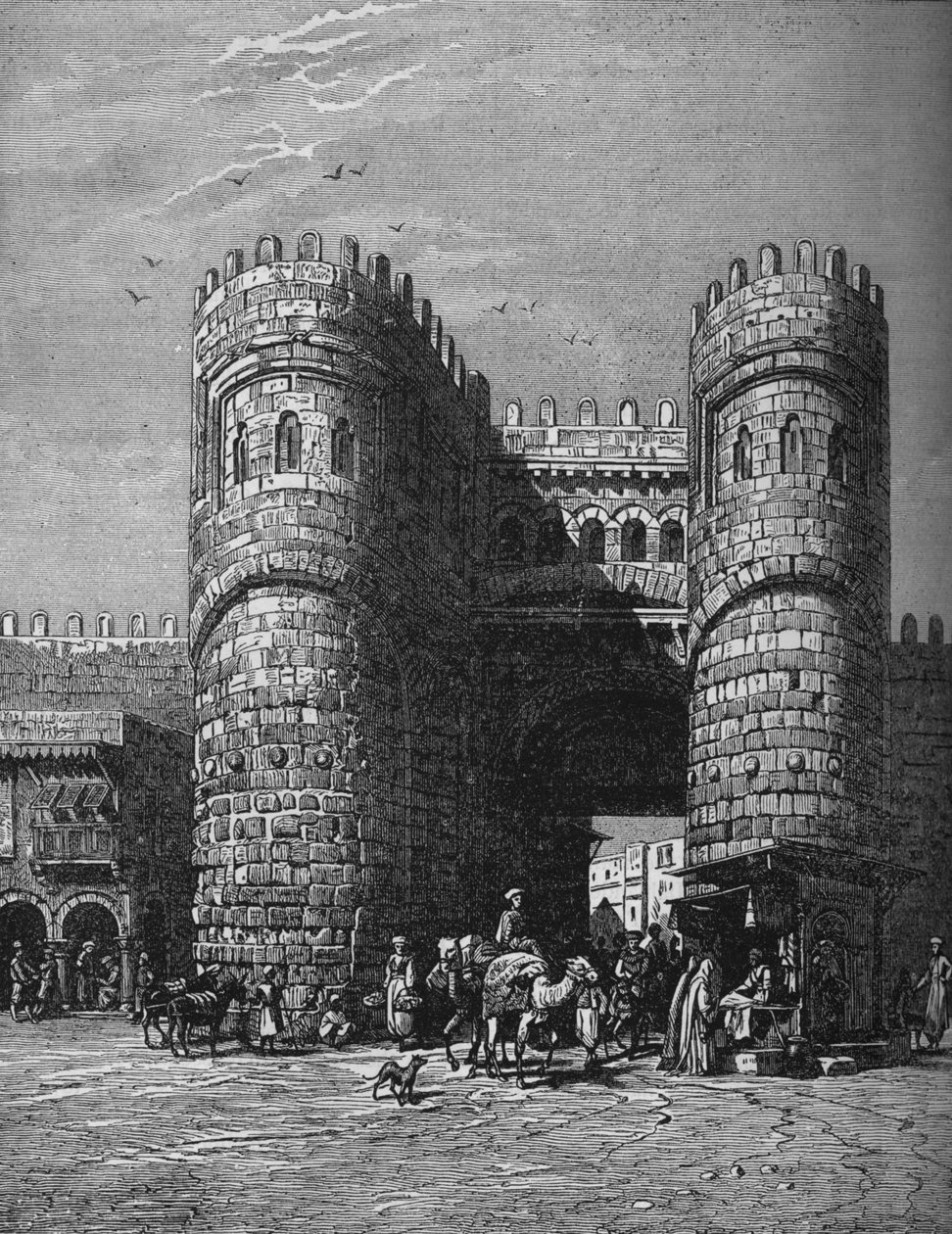 Bab-El-Footoh, En af Kairos porte, 1878, c1882 af Unbekannt