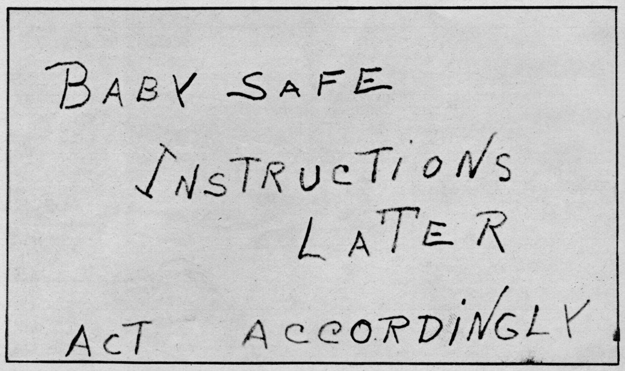 Baby Safe Instructions Later Act Følgelig, 1932, 1938 af Unbekannt