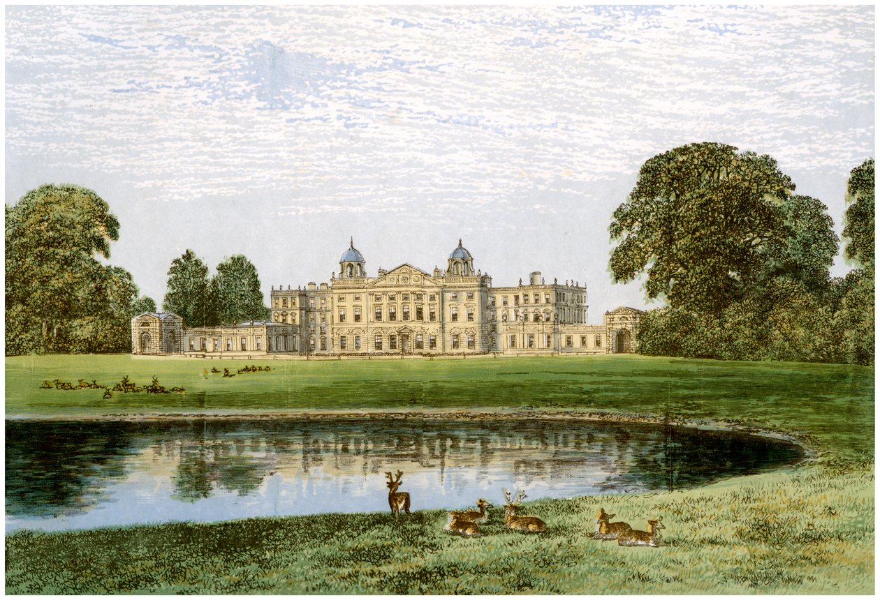 Badminton House, Gloucestershire, hjemsted for hertugen af Beaufort, c1880 af Unbekannt
