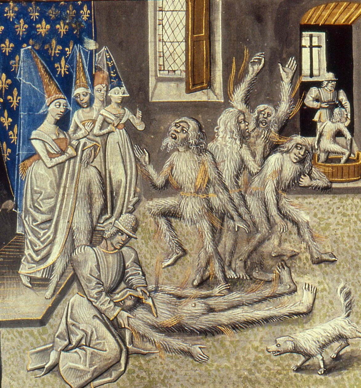 Bal des Ardents Miniature fra Grandes Chroniques de France af Jean Froissart, 1400-tallet. af Unbekannt