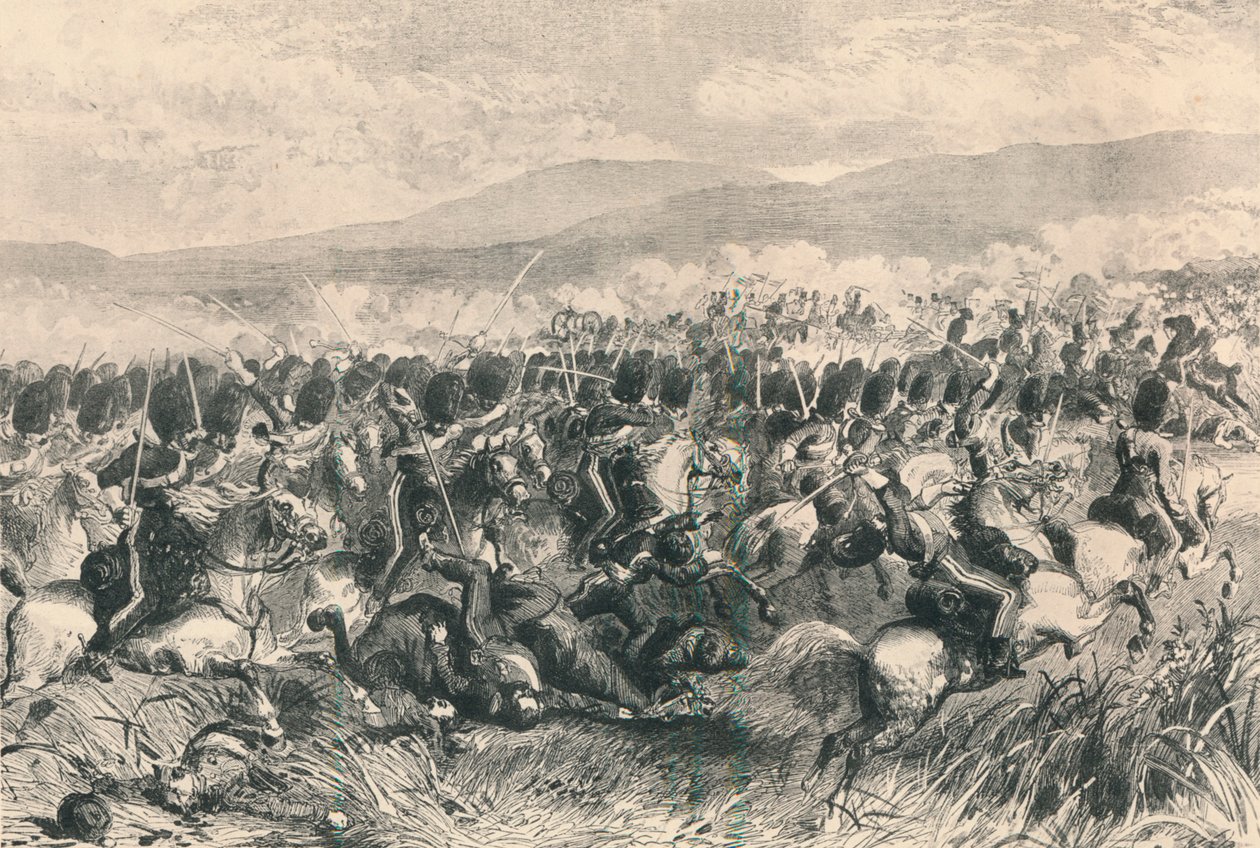 Balaclava, 25. oktober 1854. De skotske grås anklage, 1884 af Unbekannt