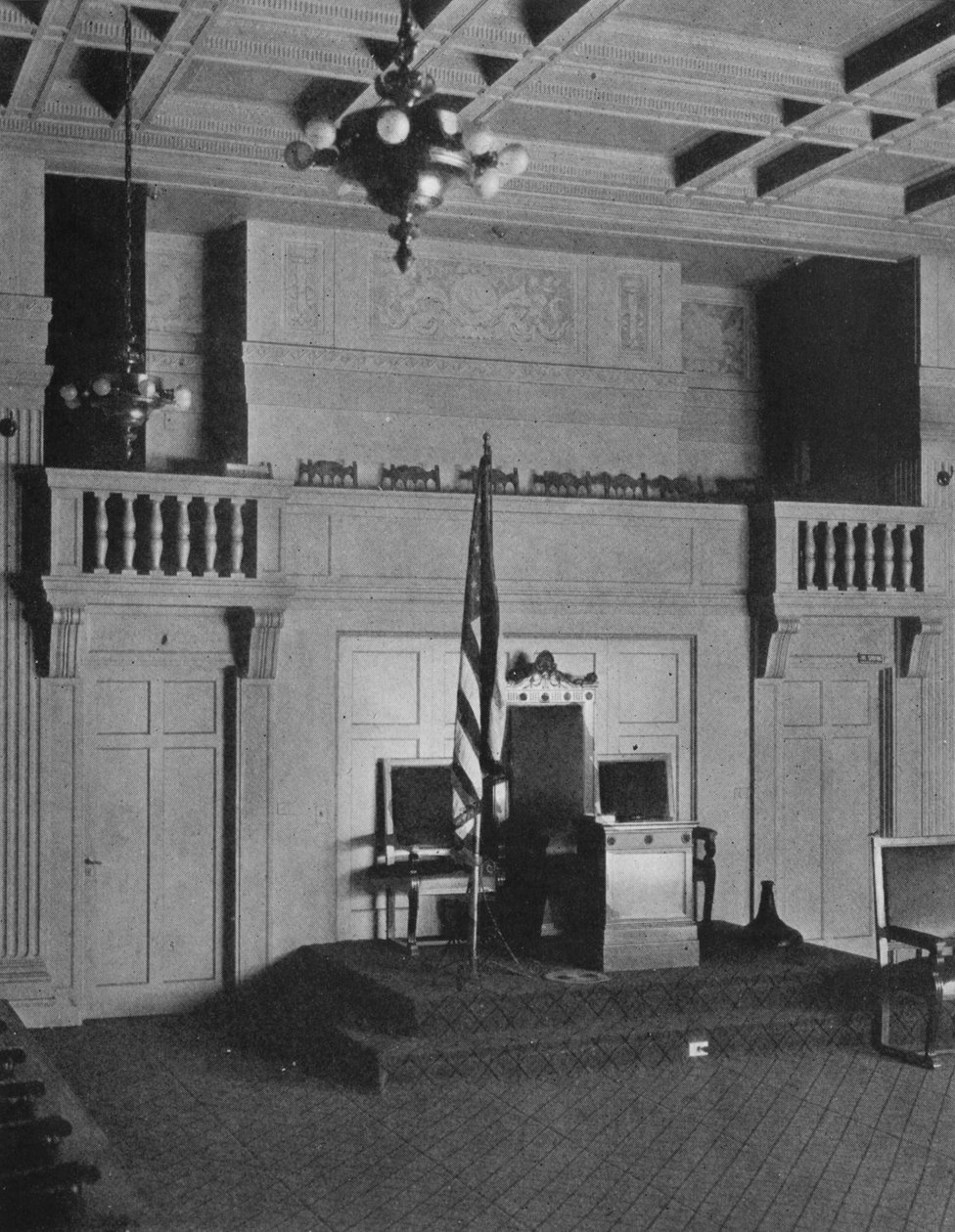Balkon og podie i Lodge Room of the Masonic Temple, Birmingham, Alabama, 1924 af Unbekannt