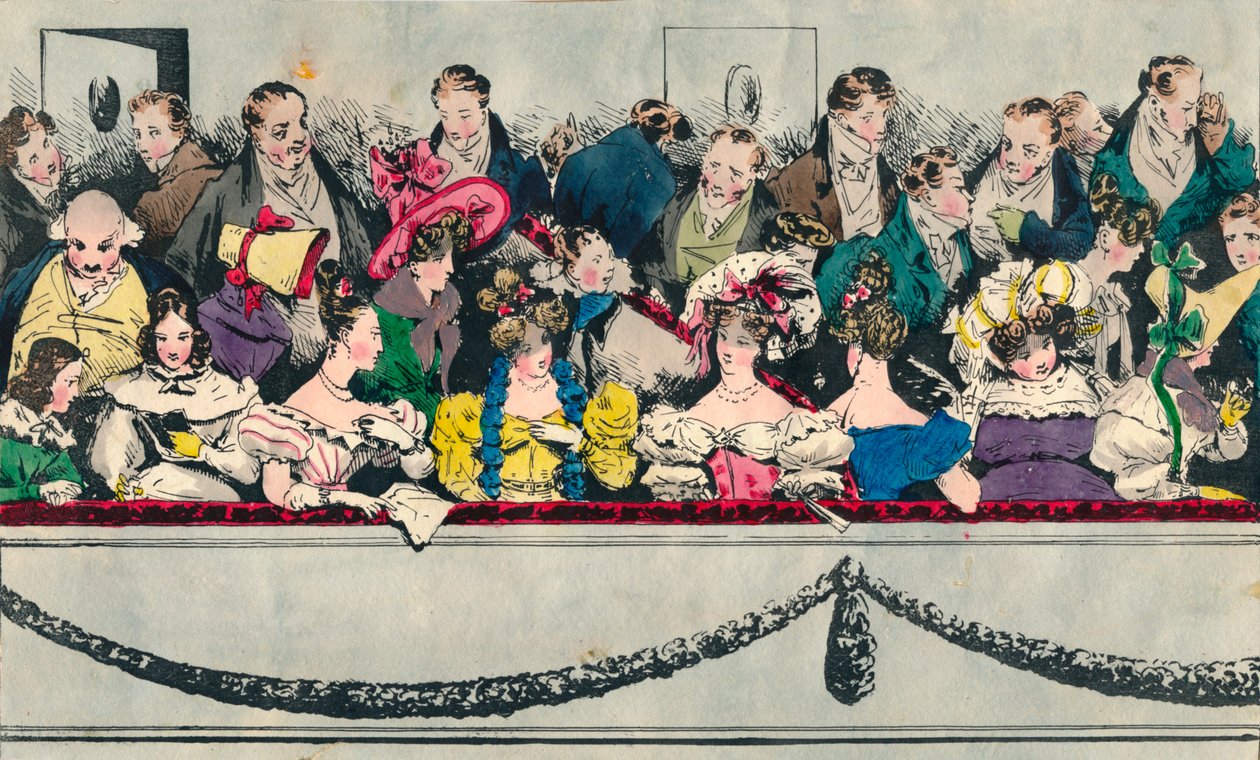 Balkon ved teatret, 1800-tallet af Unbekannt