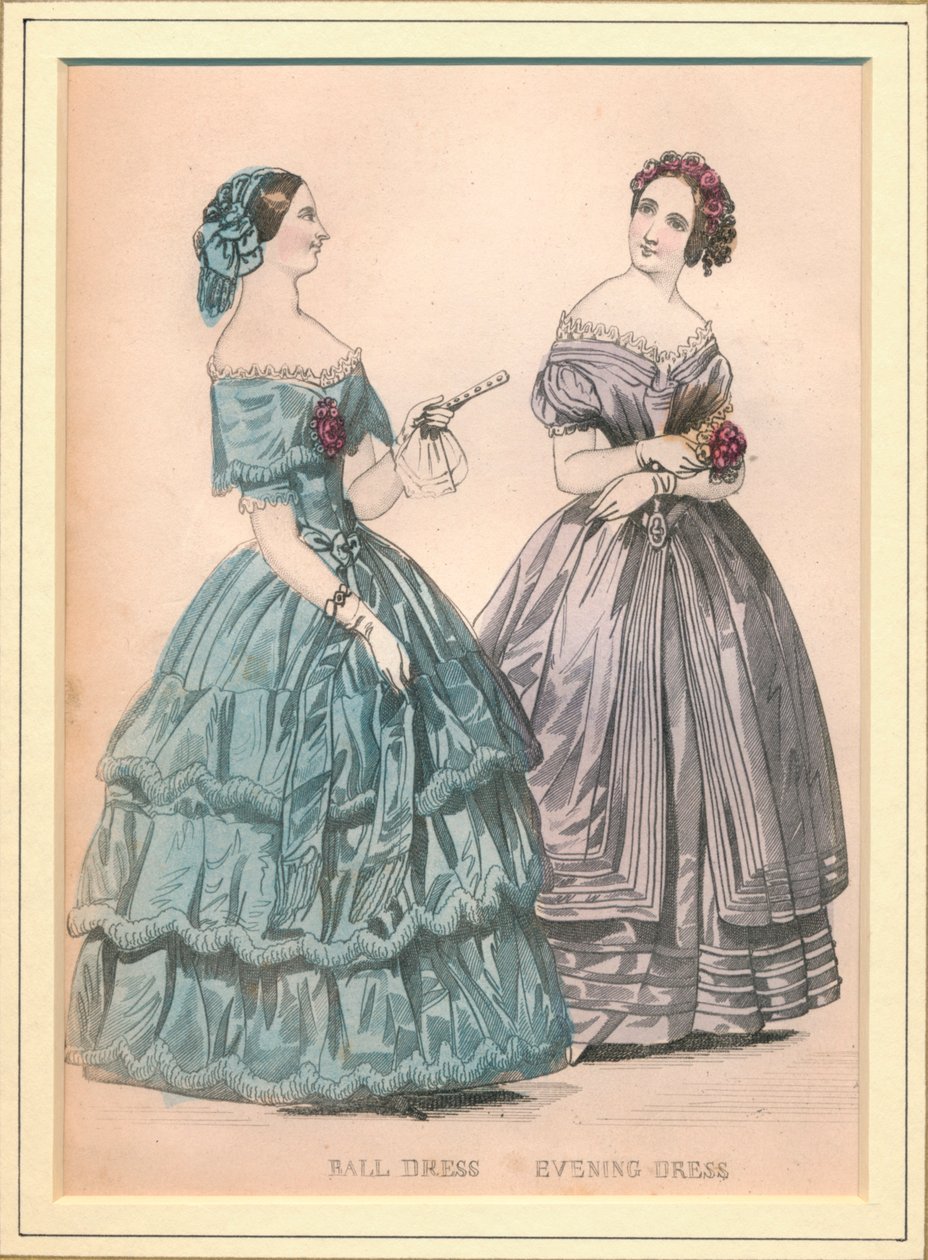 Ball Dress & Evening Dress, 1800-tallet. af Unbekannt