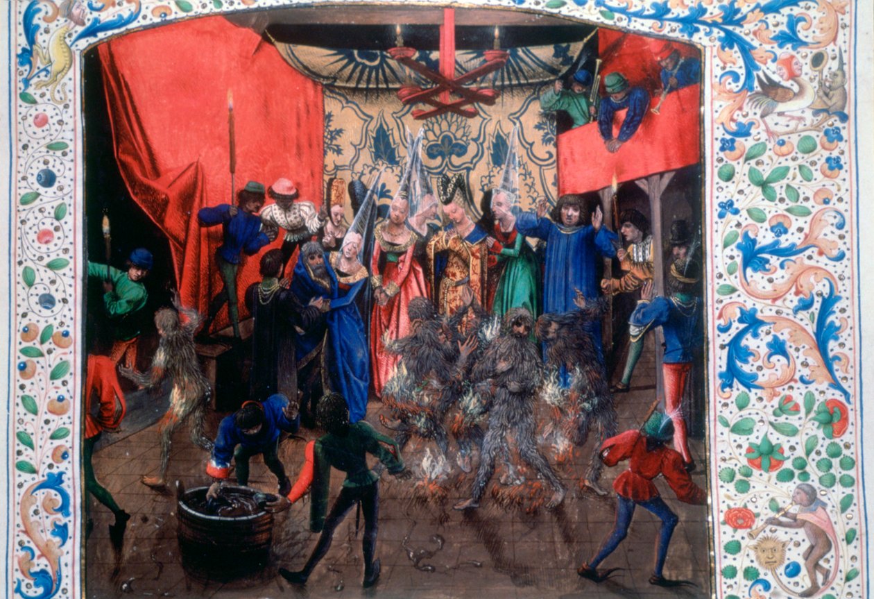 De brændende mænds bold, 1393. c1470 af Unbekannt