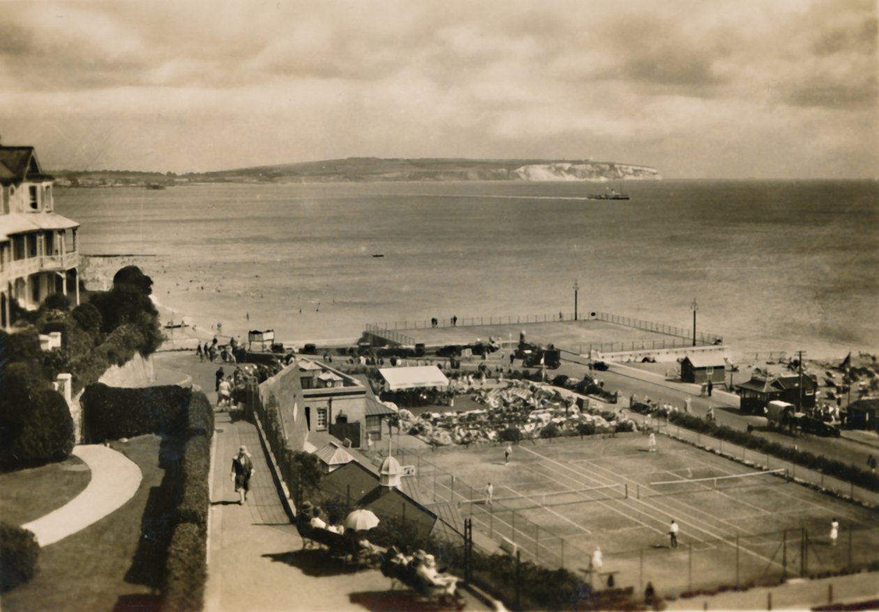 Bandstand & tennisbaner, Shanklin, I.O.W., c1920. af Unbekannt