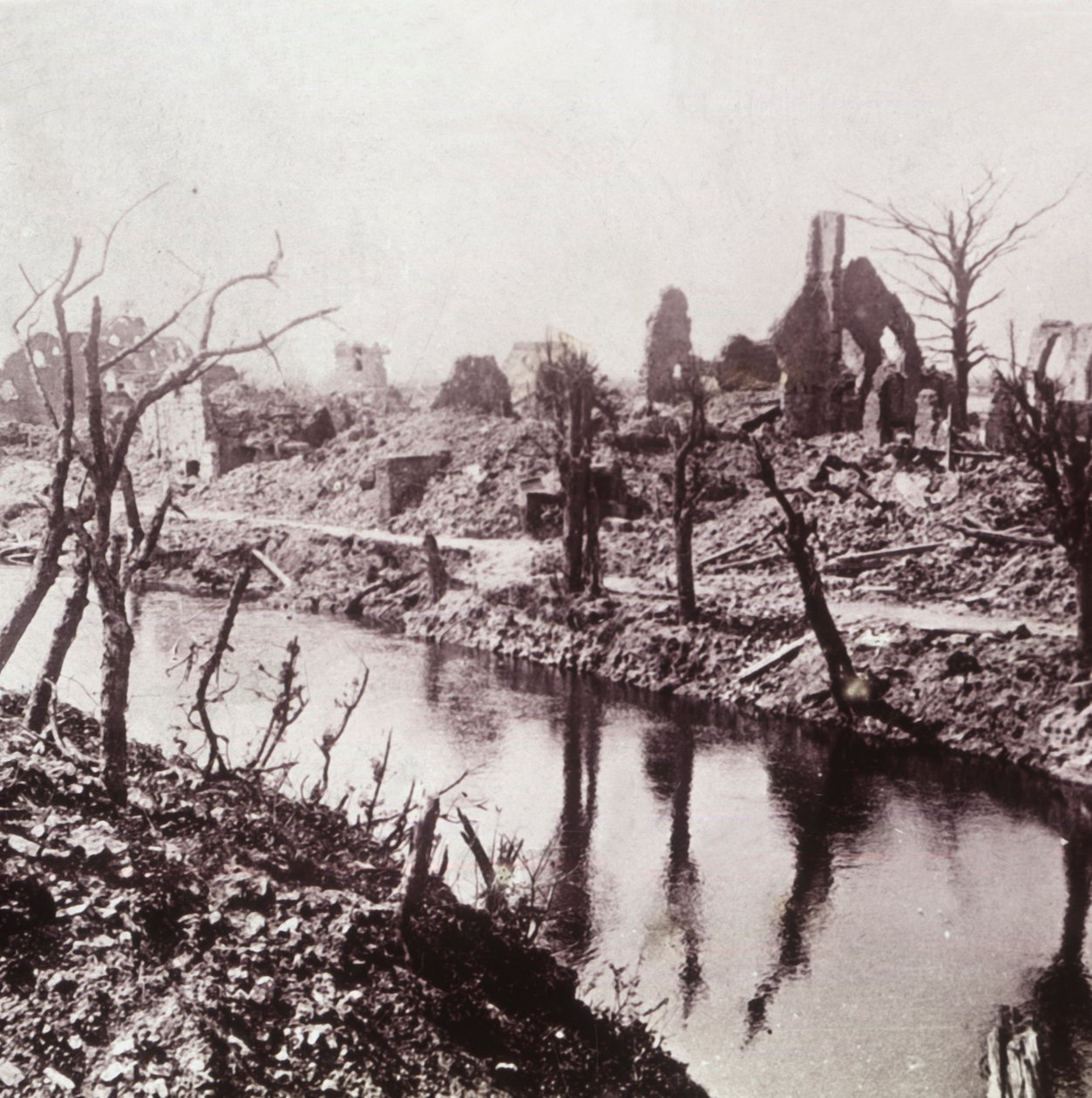 Banks of the Yser, Belgien, c1914-c1918 af Unbekannt