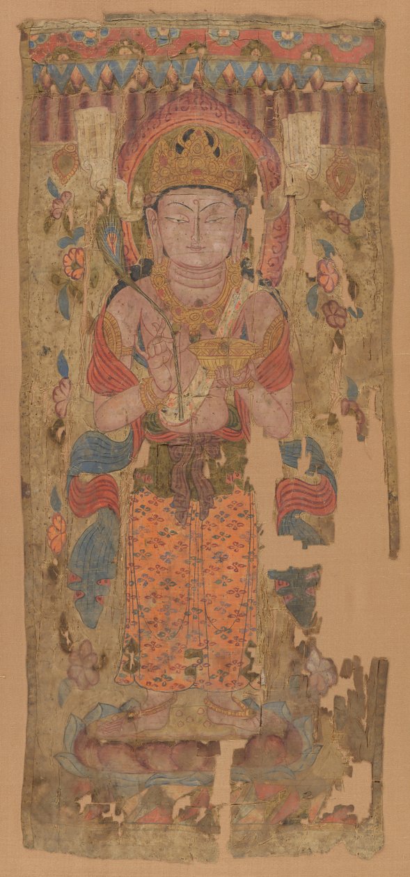 Banner med Bodhisattva, muligvis Mahamayuri, 9.-10. århundrede. af Unbekannt