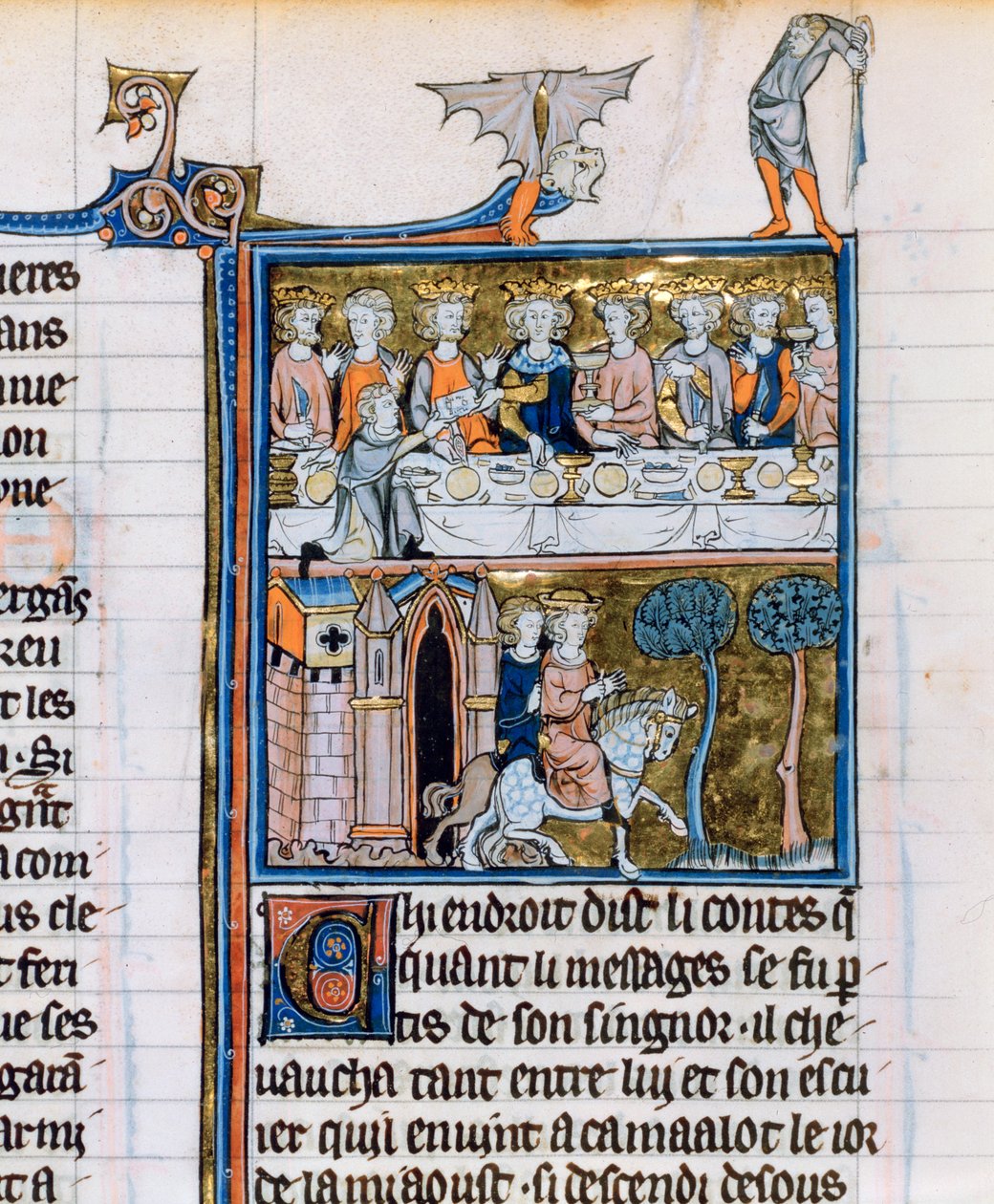 Banket og ryttere, c1280-1290 af Unbekannt
