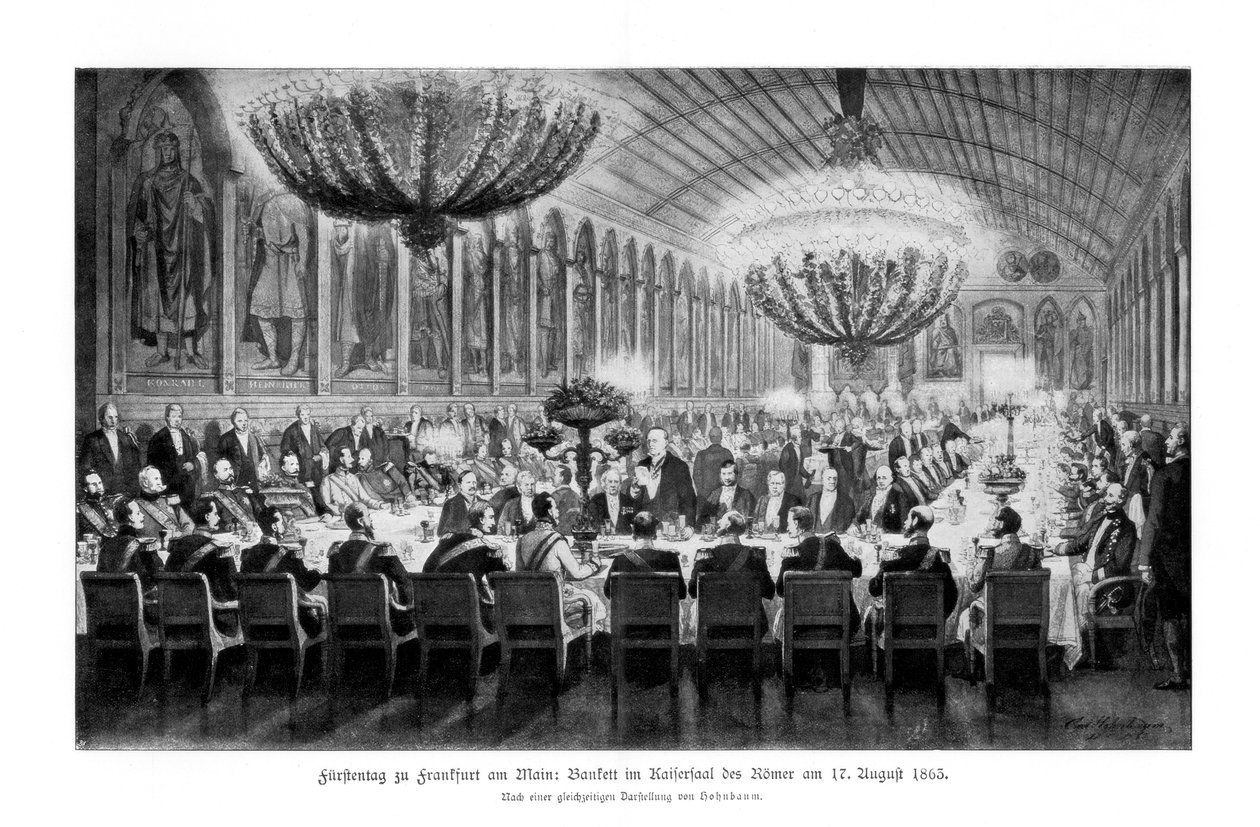 Banket i Emperors Hall, Römer, Frankfurt, 17. august 1863, 1900 af Unbekannt