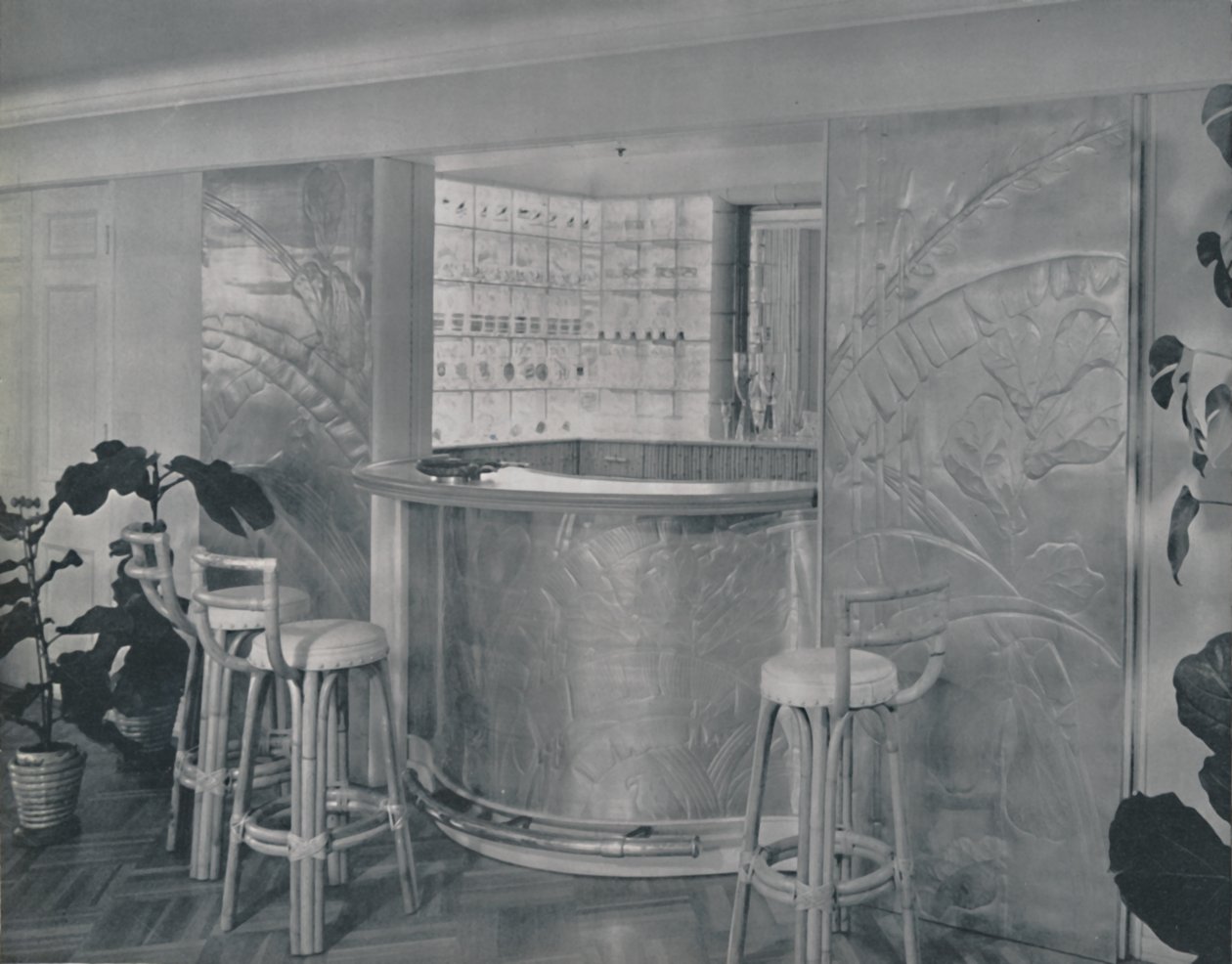 Bar i hr. og fru Miles Grays hjem, 1942. af Unbekannt