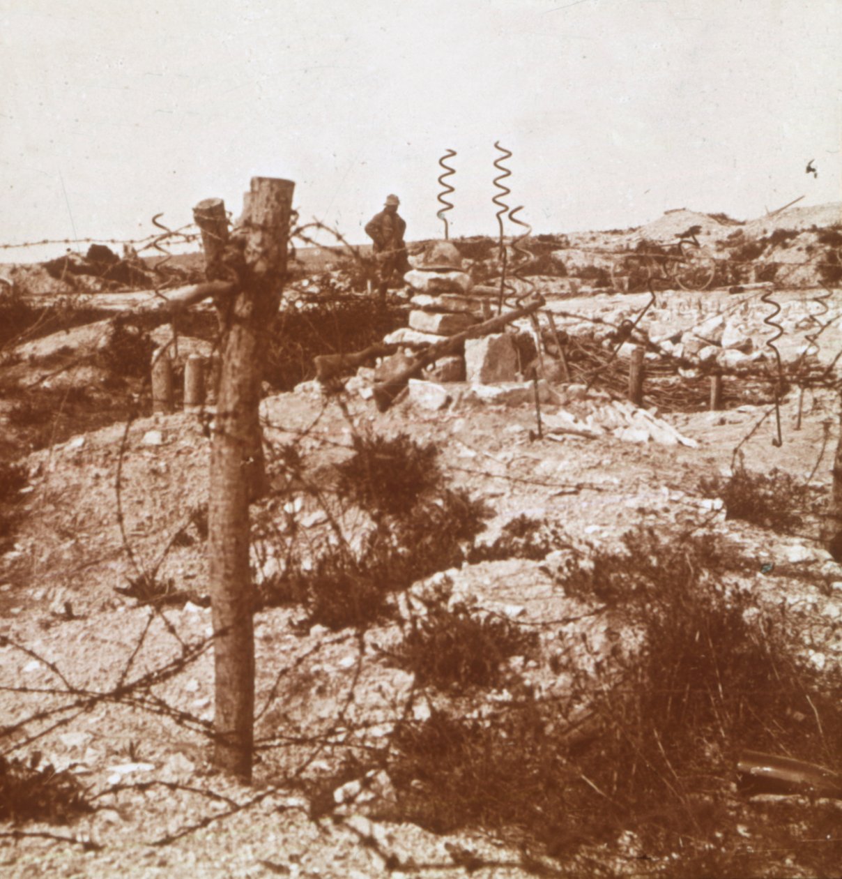 Pigtråd, Craonne, Nordfrankrig, c1914-c1918 af Unbekannt