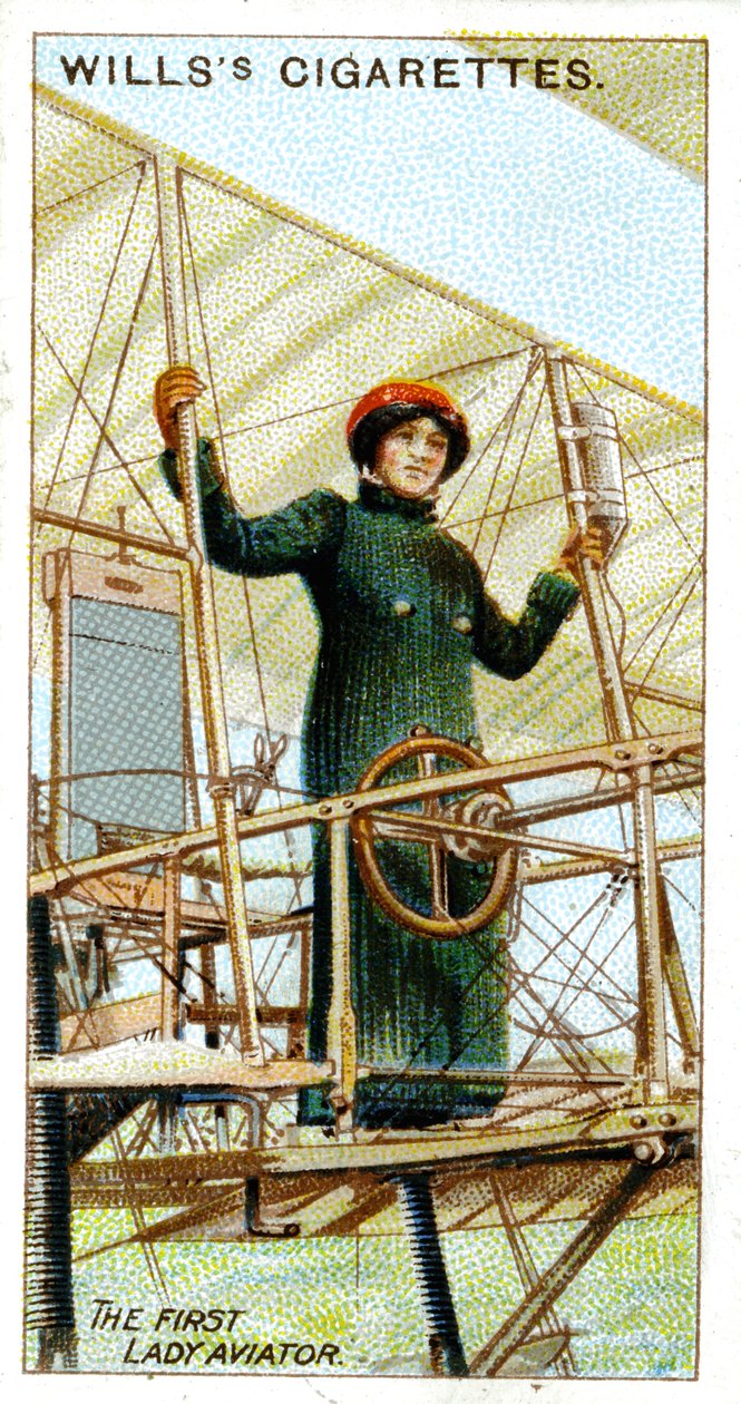 Baronesse Raymonde Delaroche, den første kvinde, der havde pilotcertifikat, 1909 af Unbekannt