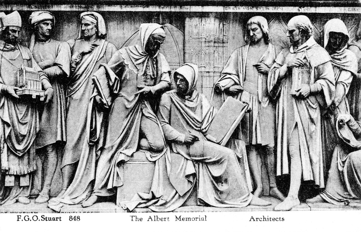Basrelief fra Albert Memorial, London, begyndelsen af det 20. århundrede af Unbekannt