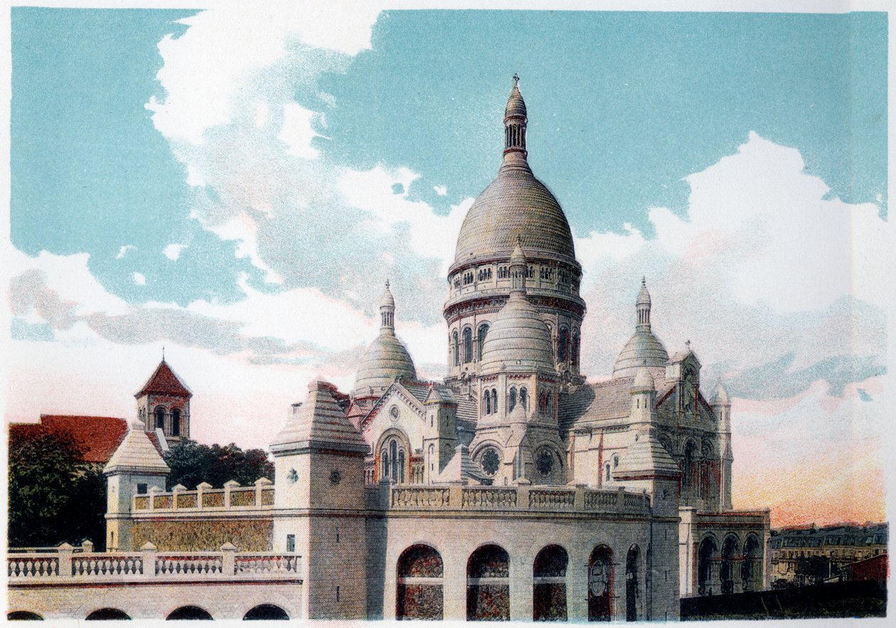 Sacre Coeur-basilikaen, Paris, ca. 1900 af Unbekannt