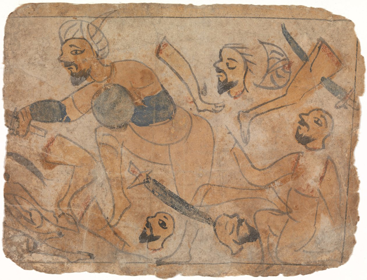 Slagscene, 1200-tallet. af Unbekannt