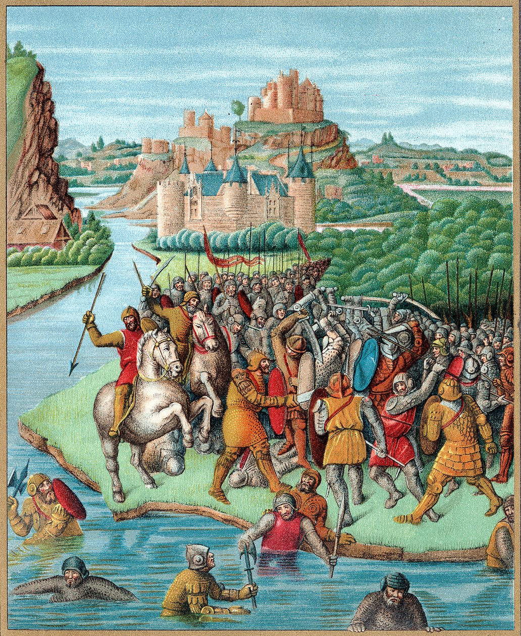 Slaget mellem Bacchides og Jonathan, Maccabean Revolt, 160 f.Kr., c19. århundrede af Unbekannt